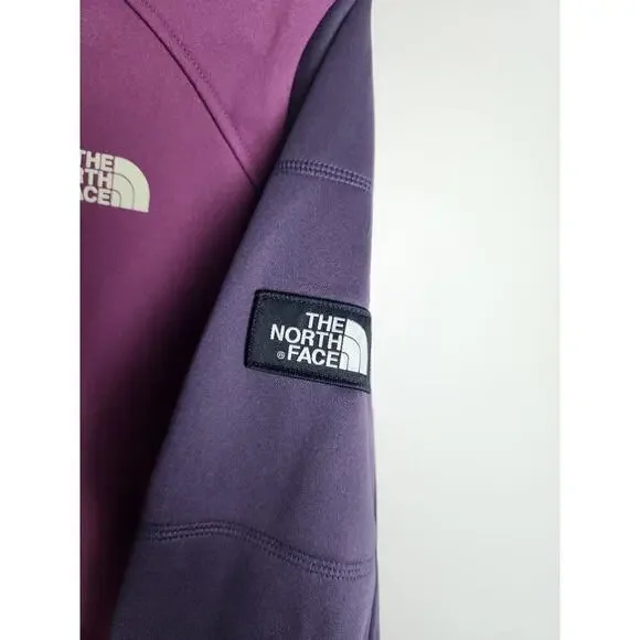 The North Face Womens soft shell jacket sz L purple fleece lined gorpcore camp - Picture 3 of 12